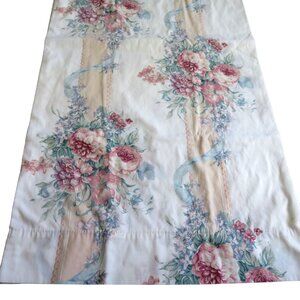 Pair 2 Vintage Dan River King Size Pillowcases Floral No Iron Percale USA Made